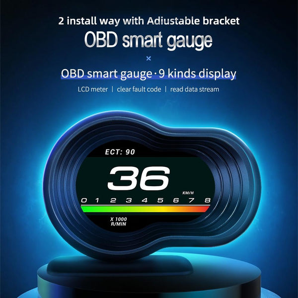 Car Hud Display Speed Water Temp Voltag Other Instruments & Gauges