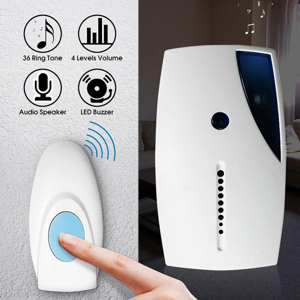 Wireless Waterproof Doorbell With 36 Chimes Remote Control Smart Doorbells