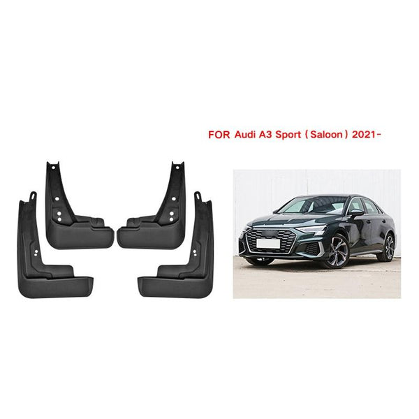 For Audi A3 Sedan Sport 2021 4Pcs / Set Car Auto Soft Plastic Splash Flaps Fender Guard Fenders & Mud Guards