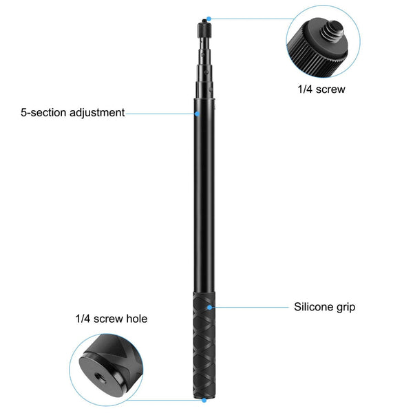 Metal Selfie Stick For Insta360 One Rs X2 X3 X4 With 150 Centimetre Extension Selfie Sticks