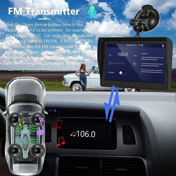 7 Touch Display Car Navigator With Dual Lens Smart Driving Recorder Portable And Wireless Video In Dash Units W/O Gps
