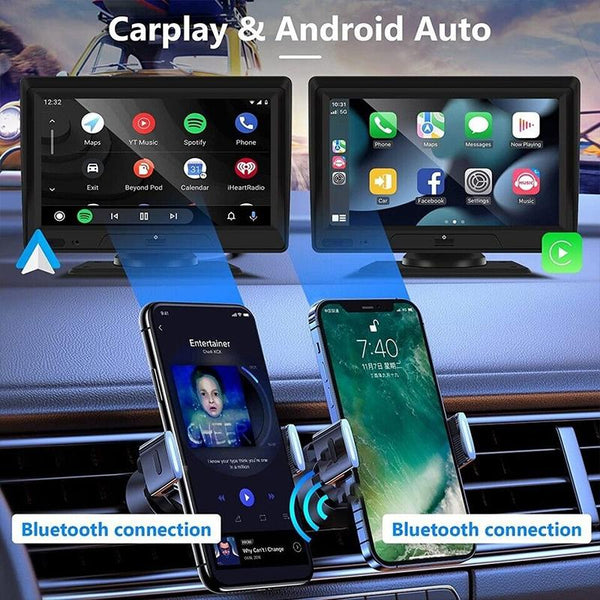 7 Touch Display Car Navigator With Dual Lens Smart Driving Recorder Portable And Wireless Video In Dash Units W/O Gps