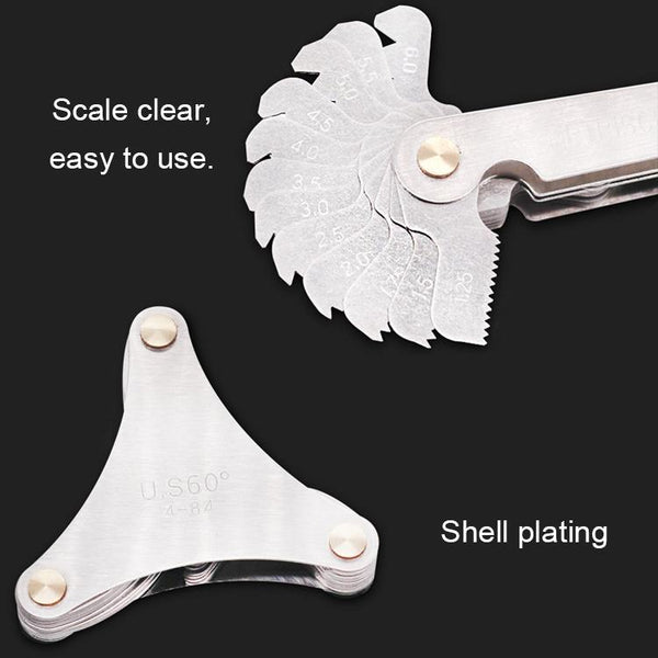 Stainless Steel Thread Gauge 58 Pcs Metric & British 60 Degree & 55 Degree Other Test & Measurement
