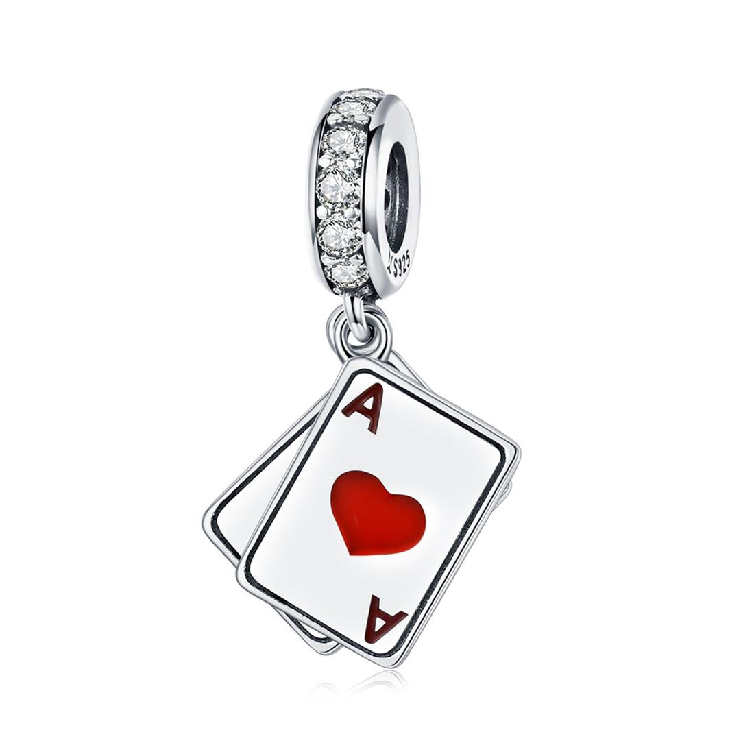 925 Sterling Silver Red Heart Pendant For Diy Bracelet Or Necklace Charms & Pendants