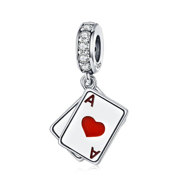 925 Sterling Silver Red Heart Pendant For Diy Bracelet Or Necklace Charms & Pendants