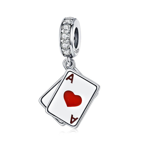 925 Sterling Silver Red Heart Pendant For Diy Bracelet Or Necklace Charms & Pendants