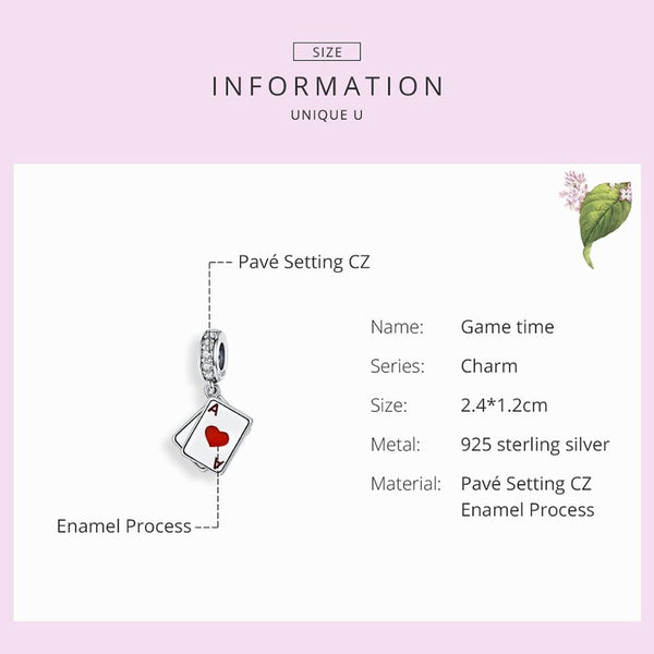 925 Sterling Silver Red Heart Pendant For Diy Bracelet Or Necklace Charms & Pendants