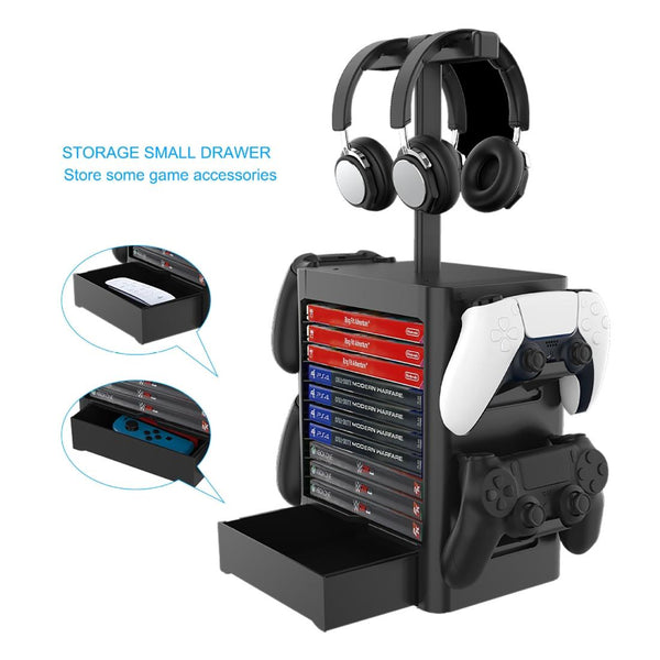 Ps5 / Xsx Game Disc & Headphone Storage Rack Mounts & Holders