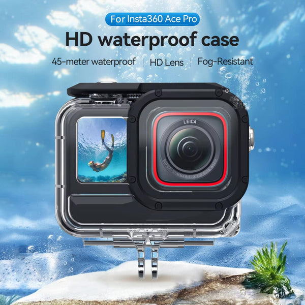 Waterproof Diving Housing For Insta360 Ace Pro Camera 45 Metre Depth Audio Video Underwater Cases & Housings