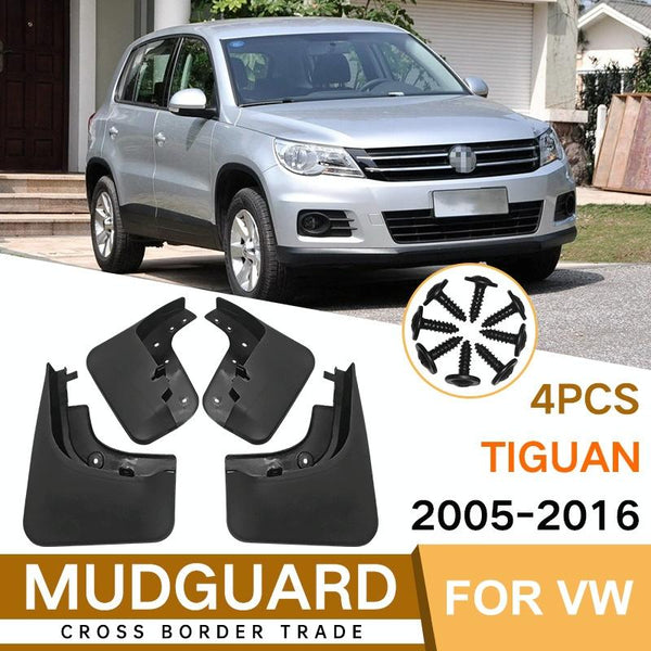 For Volkswagen Tiguan 2005 2016 4Pcs / Set Car Auto Soft Plastic Splash Flaps Fender Guard Fenders & Mud Guards