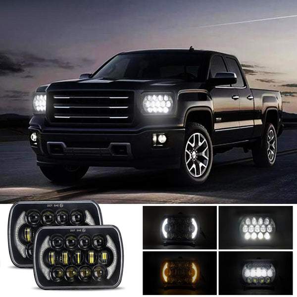 7 Inch 5X7 / 7X6 H4 Dc 9V 30V 30000Lm 300W 8Leds Car Square Shape Headlight Lamps For Jeep Wrangler Led Car Lights