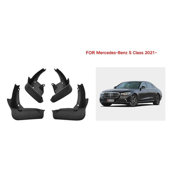 For Mercedes Benz S Class 2022 4Pcs / Set Car Auto Soft Plastic Splash Flaps Fender Guard Fenders & Mud Guards