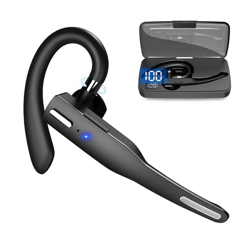 Yyk 525 Single Rotatable Earhook Noise Cancelling Wireless Bluetooth Earphone With Charging Box Digital Display Earbuds