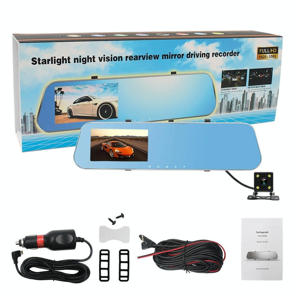 4.3 Dual Camera Vehicle Dvr With Full Hd 1080P Display Other Car Video