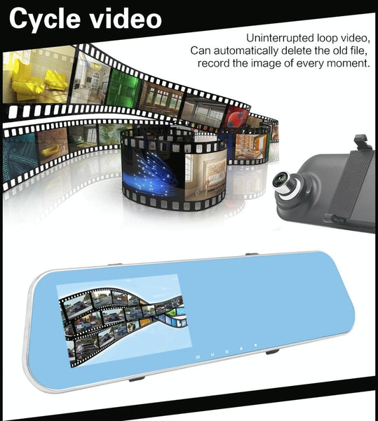 4.3 Dual Camera Vehicle Dvr With Full Hd 1080P Display Other Car Video