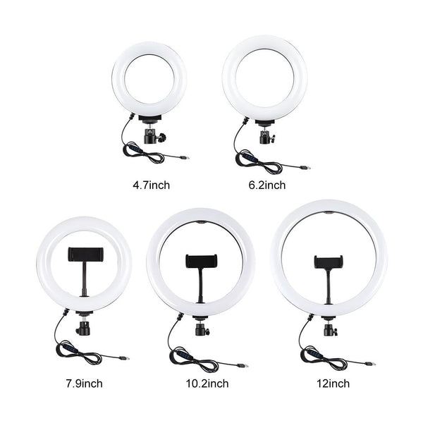 Parallel Live Broadcast Dual Phone Bracket With 1.1M Tripod & 6.2 Inch Led Ring Light Kit Laptop Cases & Bags