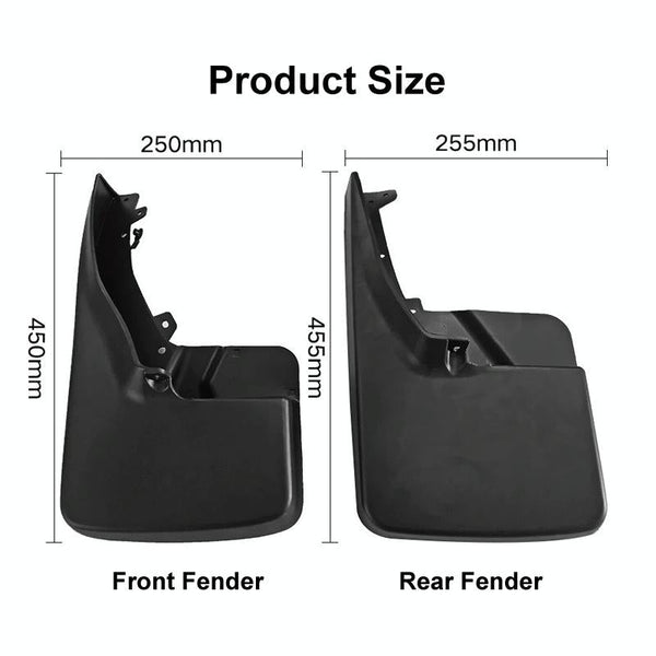 For Dodge Ram 1500 / 2500 3500 2010 2018 4Pcs Set Car Auto Soft Plastic Splash Flaps Fender Guard Fenders & Mud Guards