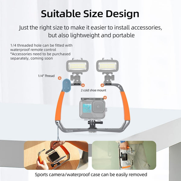 Underwater Scuba Diving Handheld Stabilizer For Action Cameras Stabilizers