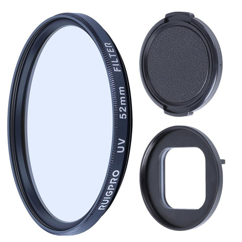 52Mm Uv Lens Filter With Adapter Ring And Cap For Gopro Hero10 / 9 Camera Drone Accessories