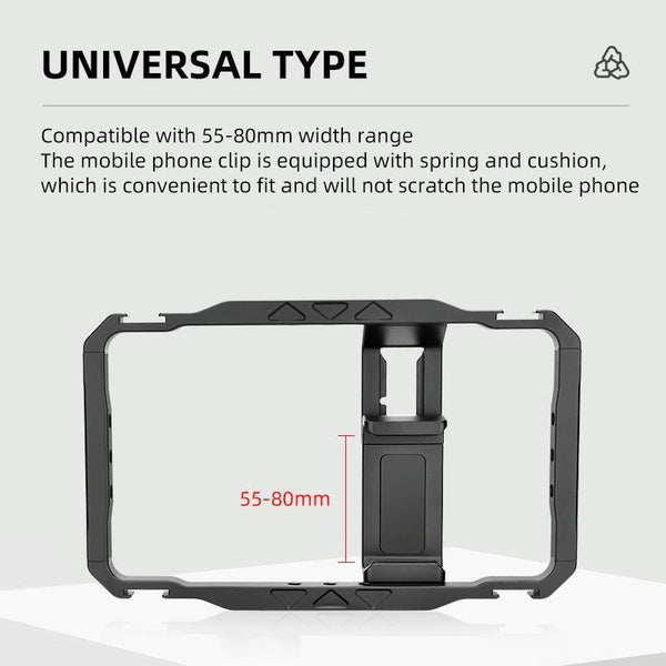 Vlogging Live Broadcast Smartphone Video Rig With Led Light And Microphone Other Mobile Accessories