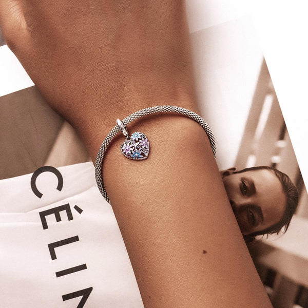 925 Sterling Silver Secret Garden Heart Pendant For Diy Bracelets & Necklaces Charms & Pendants