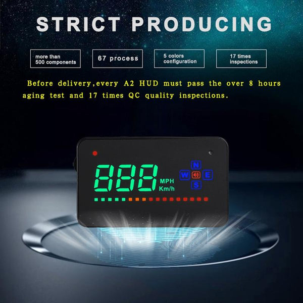 3.5 Inch Gps Car Hud Speed Alarm Compass Km / Miles Black Other Car Audio