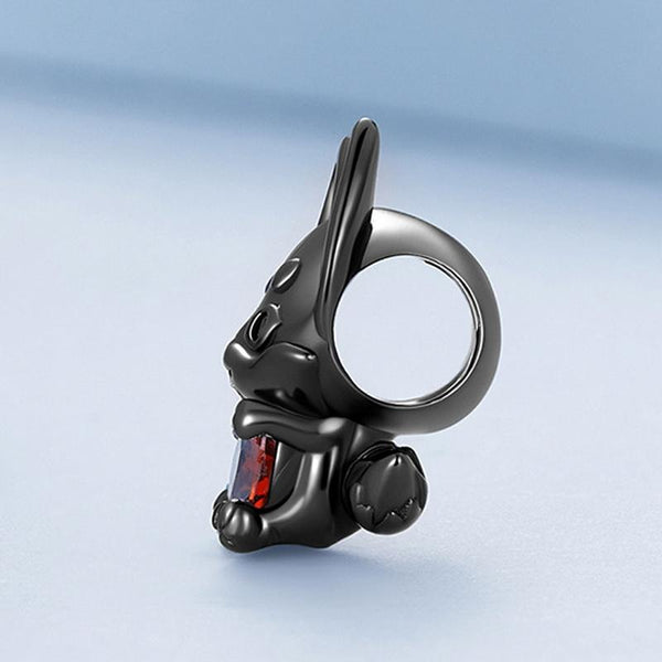 925 Sterling Silver Small Fox Bracelet With Black Gold Plating And Beads Charms & Pendants