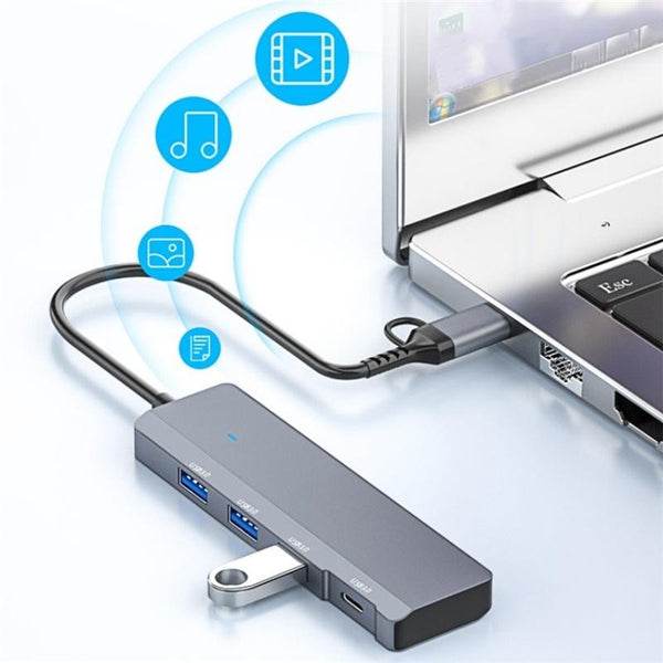 Usb / Type C Hub Adapter 3 3.0 + Ports Usb Cables Hubs & Adapters