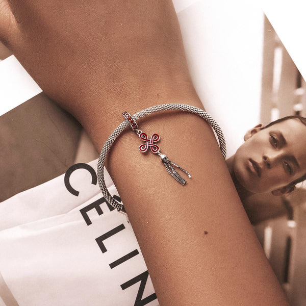 925 Sterling Silver Chinese Knot Pendant For Diy Bracelets & Necklaces Charms & Pendants