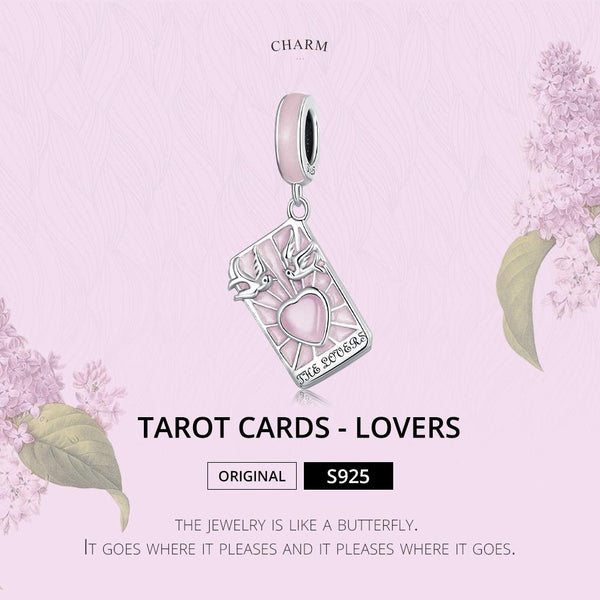 925 Sterling Silver Tarot Lover Pendant For Diy Bracelet Or Necklace Charms & Pendants