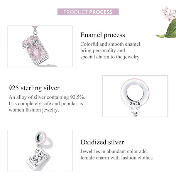 925 Sterling Silver Tarot Lover Pendant For Diy Bracelet Or Necklace Charms & Pendants