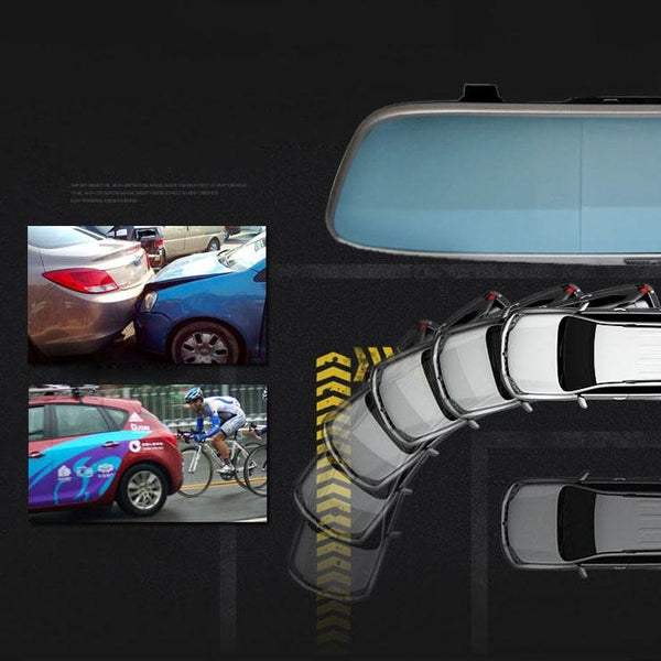 720P Dual Channel Car Black Box With 5 Ips Touch Screen Rear View Mirror Mirrors