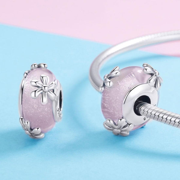 925 Sterling Silver Spring Flower Beads For Diy Bracelets & Necklaces Charms & Pendants