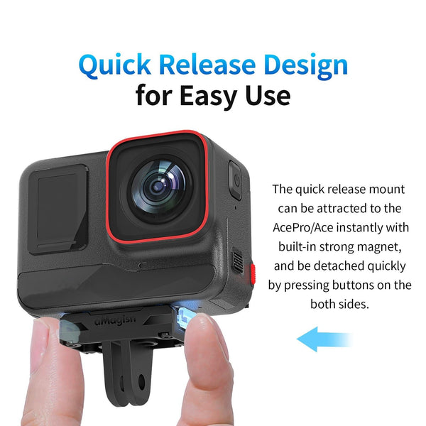 Amagisn Mag Netic Quick Release For Insta360 Ace / Pro Sports Camera Other Camera & Photo Accs