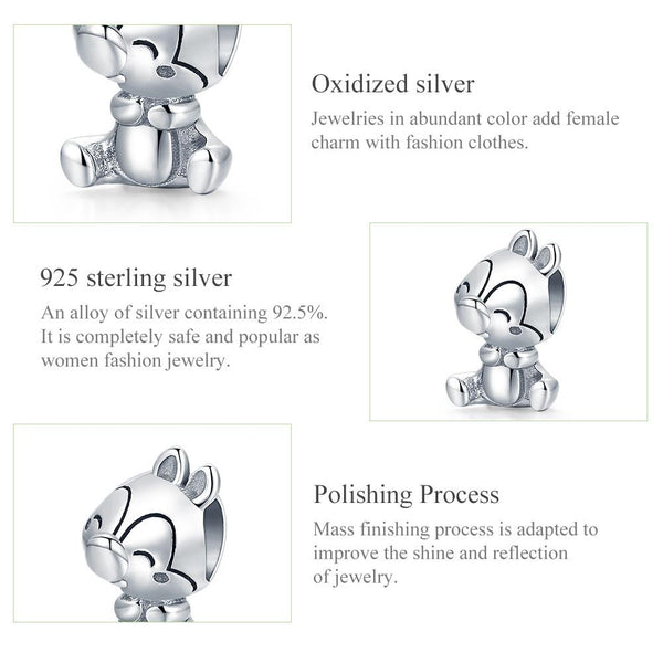 925 Sterling Silver Squirrel Charm For Diy Bracelets & Necklaces Necklaces & Pendants