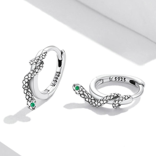 925 Sterling Silver Snake Ear Buckle For Women Earrings