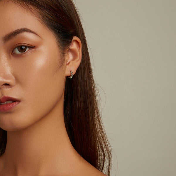 925 Sterling Silver Snake Ear Buckle For Women Earrings