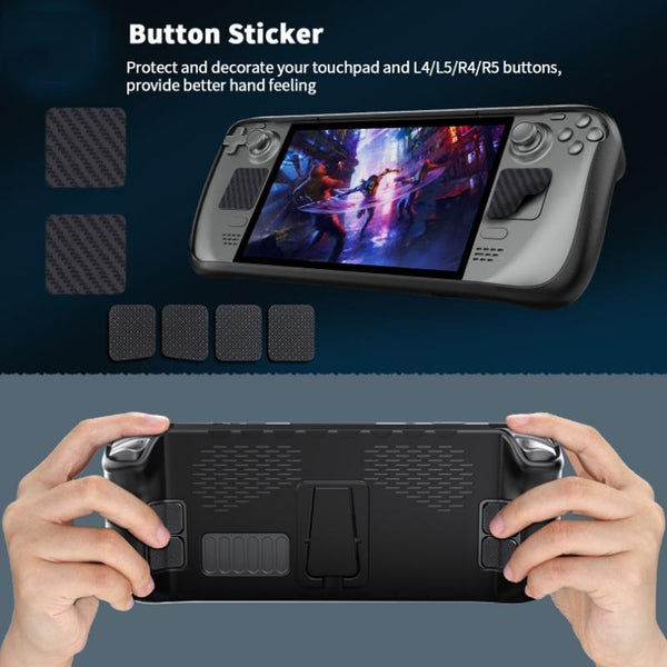 Tpu Case + Touchpad Sticker For Steam Deck Handheld Compact Protection Bags Skins & Travel Cases