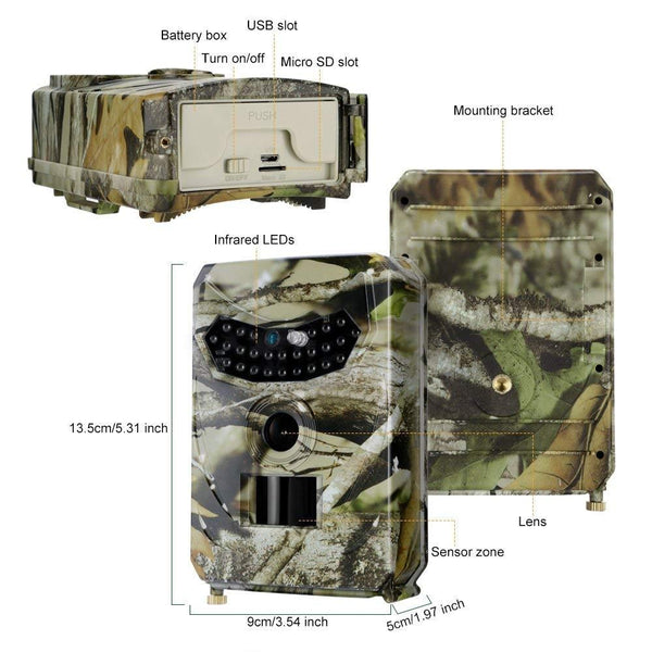 Waterproof Night Vision Trail Camera With Wide Angle And Pir Sensor Digital Cameras