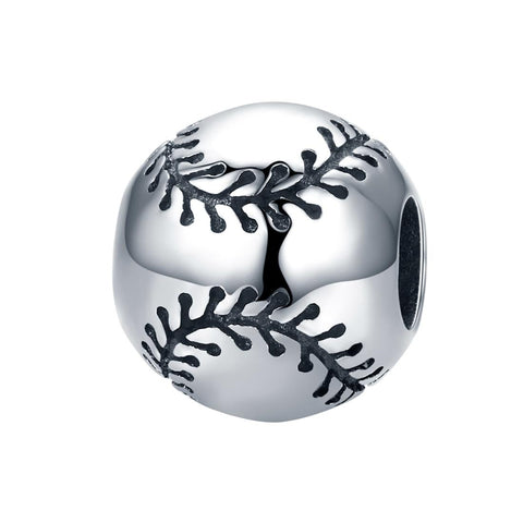 925 Sterling Silver Baseball Passion Beads For Diy Bracelets & Necklaces Charms & Pendants