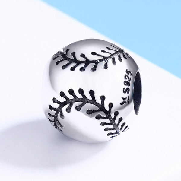 925 Sterling Silver Baseball Passion Beads For Diy Bracelets & Necklaces Charms & Pendants