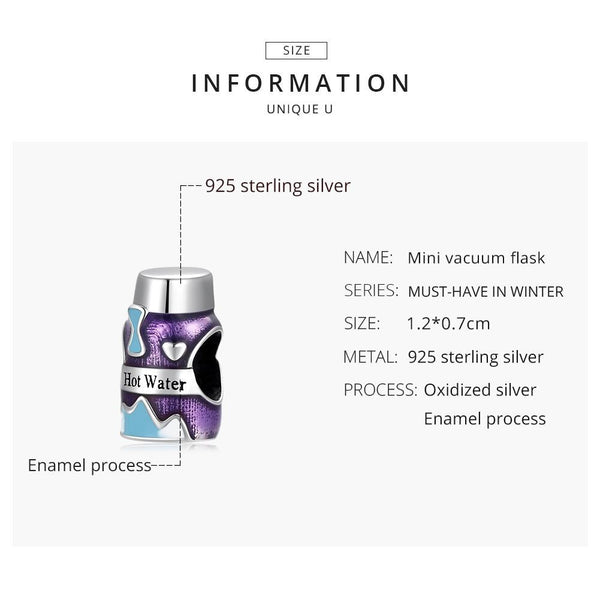 925 Sterling Silver Mini Vacuum Cup Beads For Diy Bracelets & Necklaces Charms & Pendants