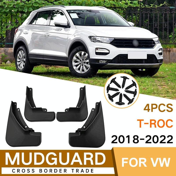 For Volkswagen T Roc 2018 2022 4Pcs / Set Car Auto Soft Plastic Splash Flaps Fender Guard Fenders & Mud Guards