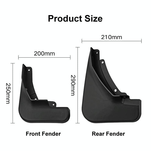 For Volkswagen T Roc 2018 2022 4Pcs / Set Car Auto Soft Plastic Splash Flaps Fender Guard Fenders & Mud Guards