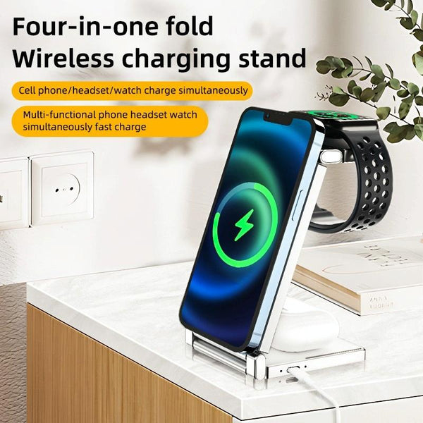 4 In 1 Wireless Charging Stand For Phone Watch Headset Chargers & Cradles