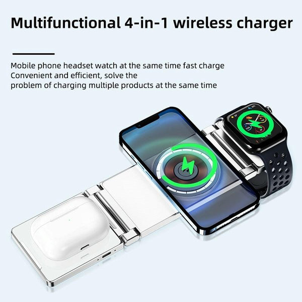4 In 1 Wireless Charging Stand For Phone Watch Headset Chargers & Cradles