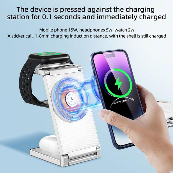 4 In 1 Wireless Charging Stand For Phone Watch Headset Chargers & Cradles