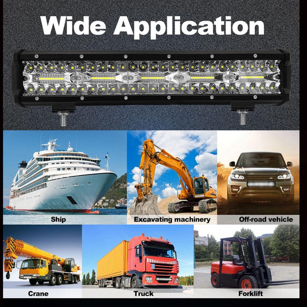 15 Inch 75W 7500Lm 6000K Led Strip Working Refit Off Road Vehicle Lamp Roof Light Led Car Lights