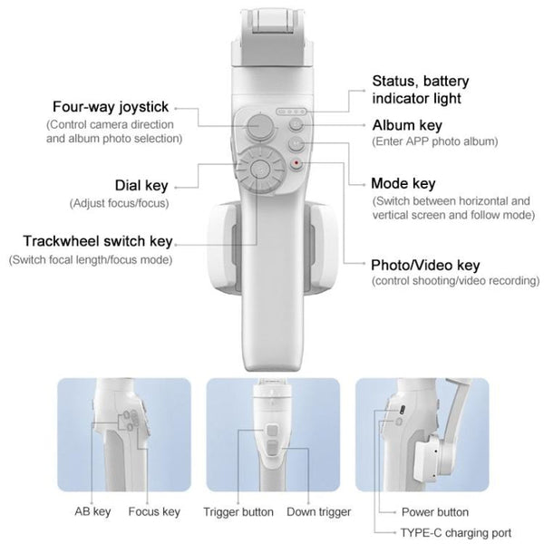 Vimble 3 Handheld Stabilizer Three Axis Gimbal With Anti Shake Technology Stabilizers