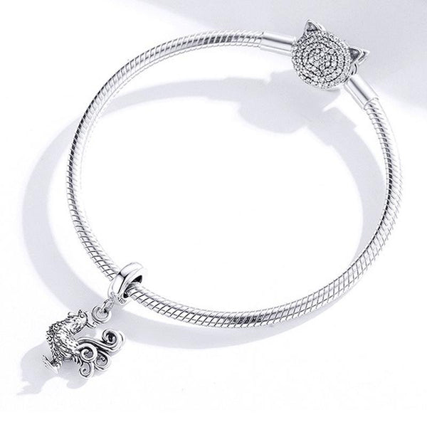 925 Sterling Silver Rooster Pendant For Diy Bracelets Charms & Pendants